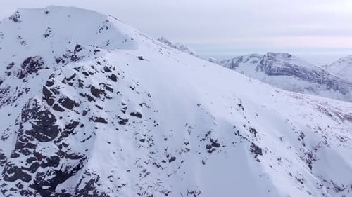 Stunning Snowy Mountain Peaks in a Picturesque Winter Landscape Captured in All Glory