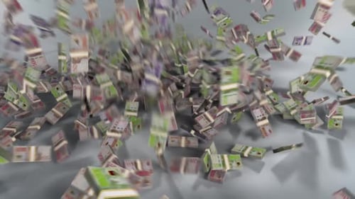 Sweden Money - Krona Stacked Money Falling - Swedish Currency