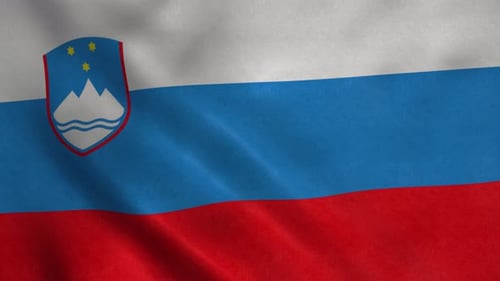 Slovenia Flag Waving Loop Animation