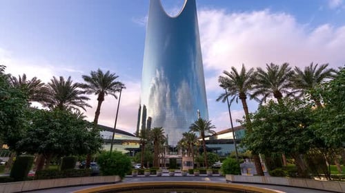 The 99-story tall Kingdom Tower in Riyadh