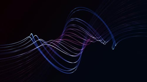 Abstract Flowing Wavy Light Lines Background Animation