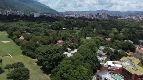 Vue aérienne du Country Club de Caracas, Venezuela