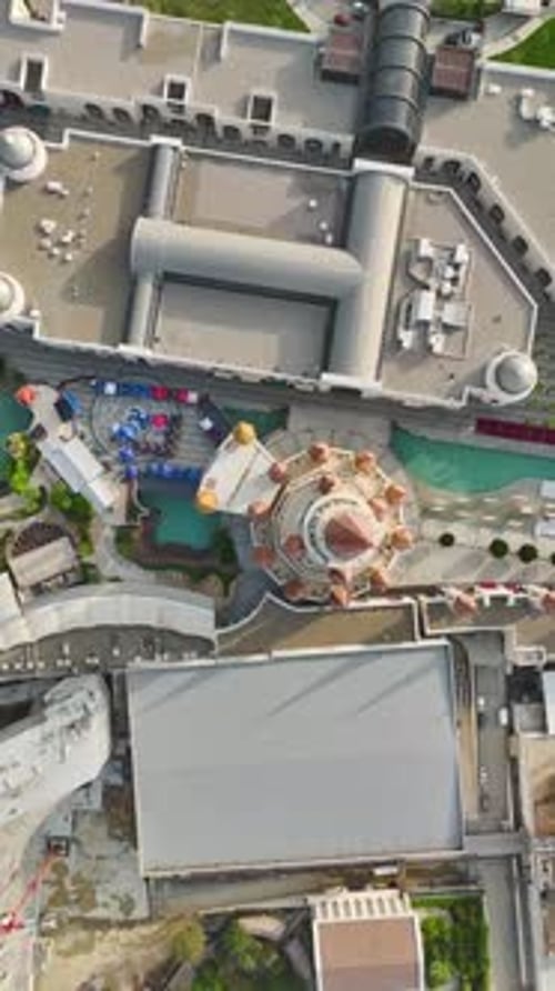 Vertical Video Aerial Delight Exploring the Amusement Park in Belek Turkey