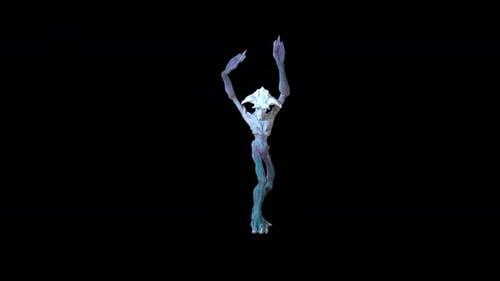 Alien Creature Performing Ritualistic Dance Animation