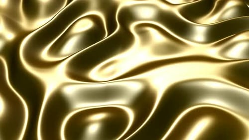 Golden Liquid Fluid Abstract Background Loop