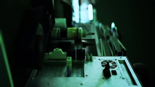 Vertical Format of Old Vintage Personal Computer Workspace