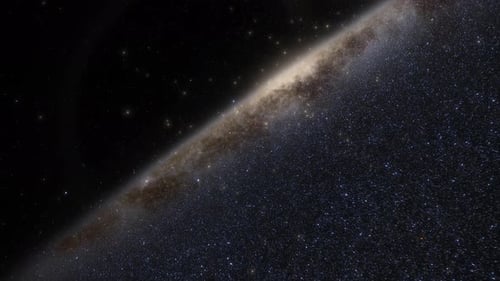 Flying Through Galaxy and Stars Space Background Loop