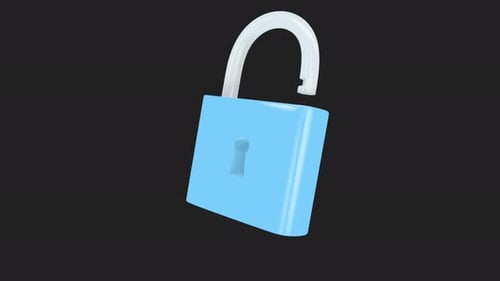 3D Cartoon Lock Animation 4K