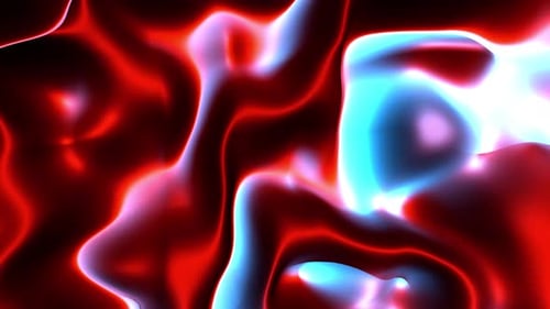 Vj Loop Red With Cyan Bubble Liquid Wave Background Texture