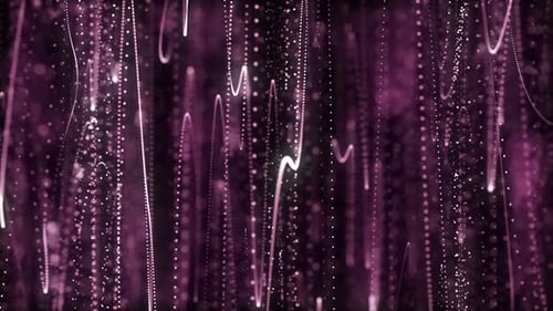 Abstract dot particle up down wavy motion background.