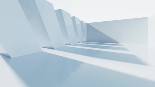 Abstract Geometric Tunnel Animation with Dynamic Light and Shadow