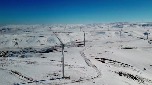Aerial Shots Of Wind Turbines