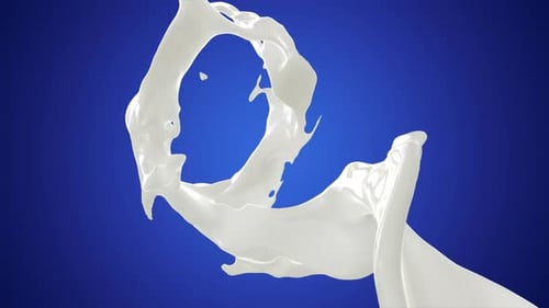 Abstract White Liquid Fluid Dynamic Swirl Animation