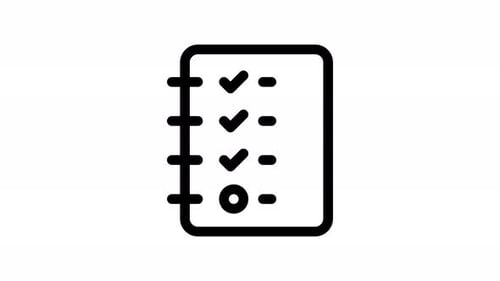 Animated Notepad Checklist Icon