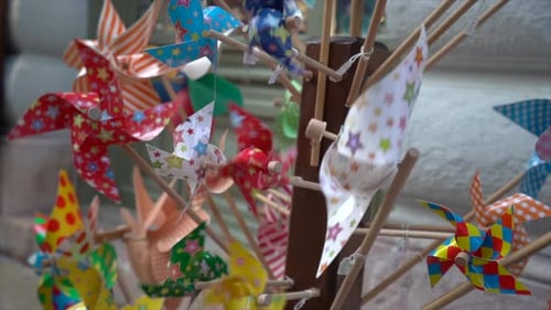 Spinning Pinwheels Catching the Breeze