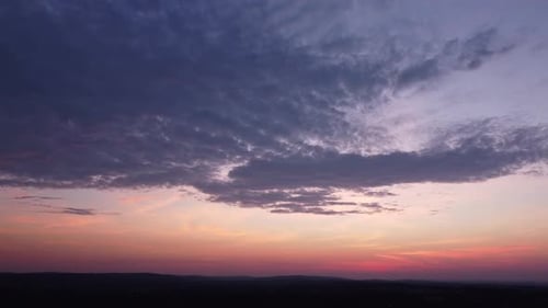 time-lapse of a sunset sky filled with clouds