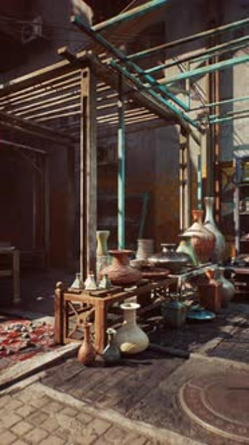 Collection of Vases on Table