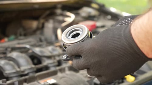 27. A new spare part with an injection bearing assembly for car repair. Car repair and maintenance.