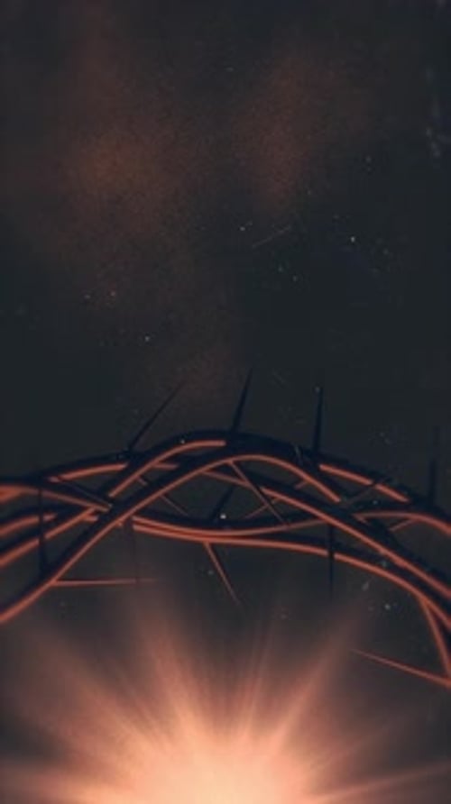 Adorar fundo vertical com coroa de espinhos