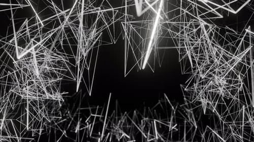 Boucle Vj de fond de structures blanches en 4K