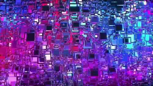 Moving Square Particles Background Animation | HD