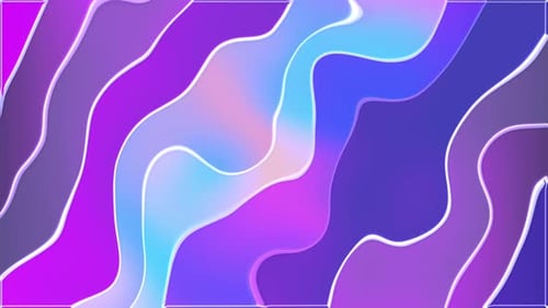 Fluid Wavy Abstract Background Loop in Purple and Blue
