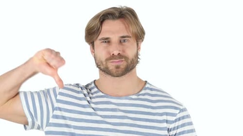 Thumbs Down By Man with Beard