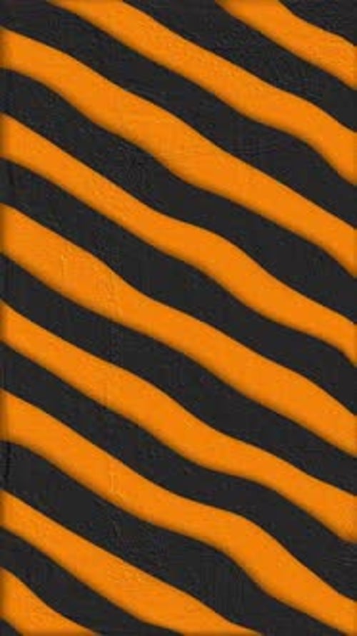 Animated Textured Wavy Orange and Black Stripes Background