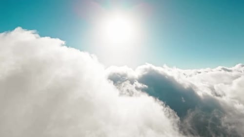 Aerial View of White Clouds Under Clear Blue Sky