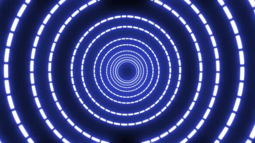 Glowing Neon Circle Motion Background, Light Circle Motion, Abstract High Tech Glowing Circle Motion