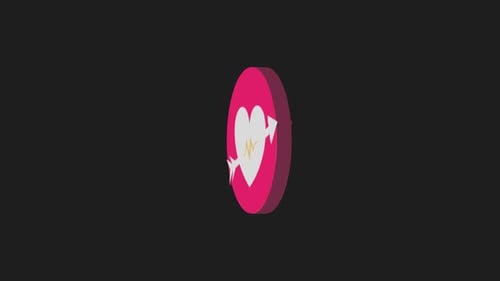 love romantic icon motion