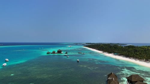 Foto aérea da ilha das Maldivas