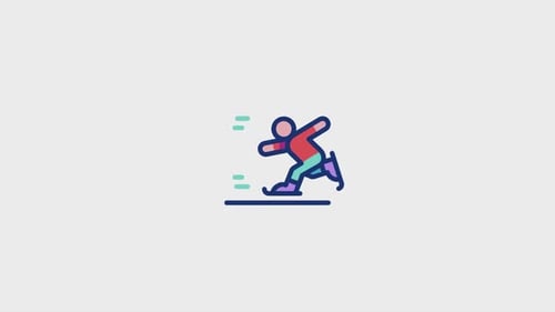 Ice Skating Animated Icon V8