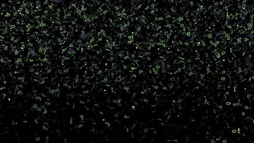 Binary Green Code Rain