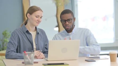 Colleagues Talking on a Video Conference Call
