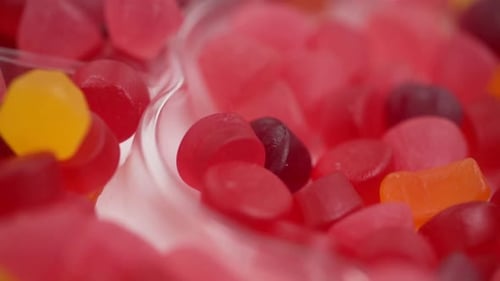 Gummibärchen, Vitamine, Snacks, Energie, Superfood, Vitamin C D, bunte Bonbons, Makro, alternative Lebensmittelüberwurf