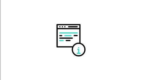Animated Flat Design Web Page and Information Icon