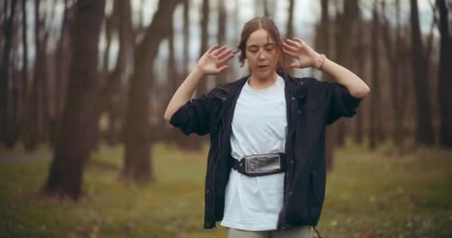 Two Woman Workout Exercising In Park Jogging Fitness