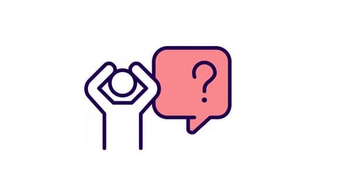 Flat Design Animated Confused Person Question Icon