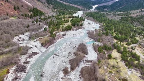 River and Forest Mountains