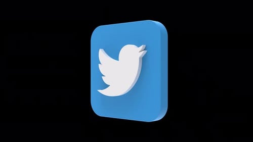 Rotating 3D Social Media Technology Icon Animation