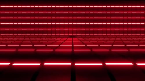 Fond de grille rougeoyant futuriste