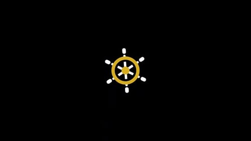Flat Design Ship Wheel Animation