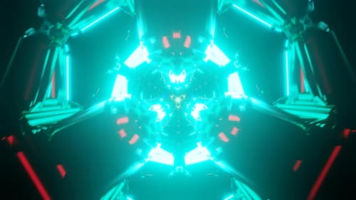 Telón de fondo futurista de estilo VJ con coloridos efectos psicodélicos