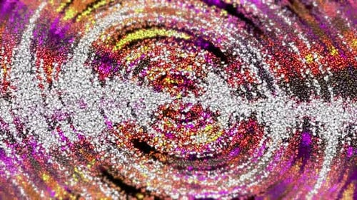 Animation eines Regenbogentunnels mit kleinen schimmernden Glitzerpartikeln. 4 K