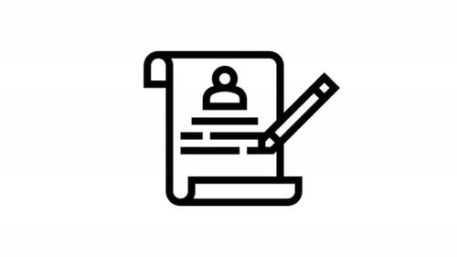 constitution line icon animation