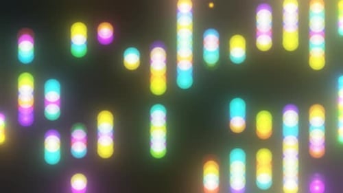 Blurred Colored Balls Background Loop Animation in 4K
