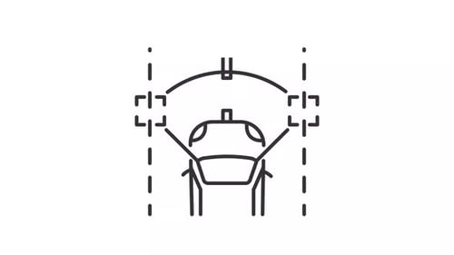 Animated Car Sensor Field of View Icon