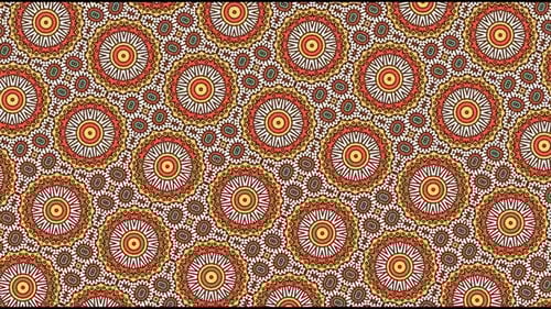 Decorative Ethnic Pattern Rotating Loop Background