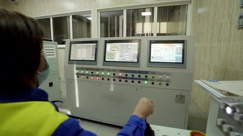 An Advanced Control Panel in a Modern Facility for Enhancing Efficiency and Performance Stock Clip